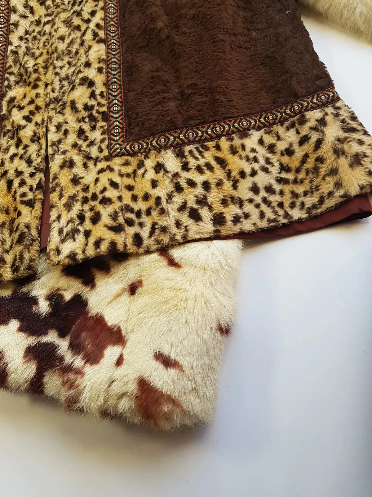 1960s Vintage Rare & Wild Leopard Rockstar Hooded Coat - Authentic Penny Lane Vibes - Vegan