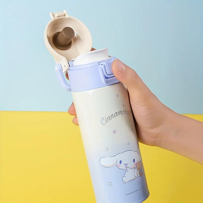 1pc, Vacuum Flask, 13.53oz Insulated Water Bottles, Cinnamoroll Cute Kawaii Travel Thermal Cups, For Hot And Cold Beverages, Summer Winter Drinkware, Gifts