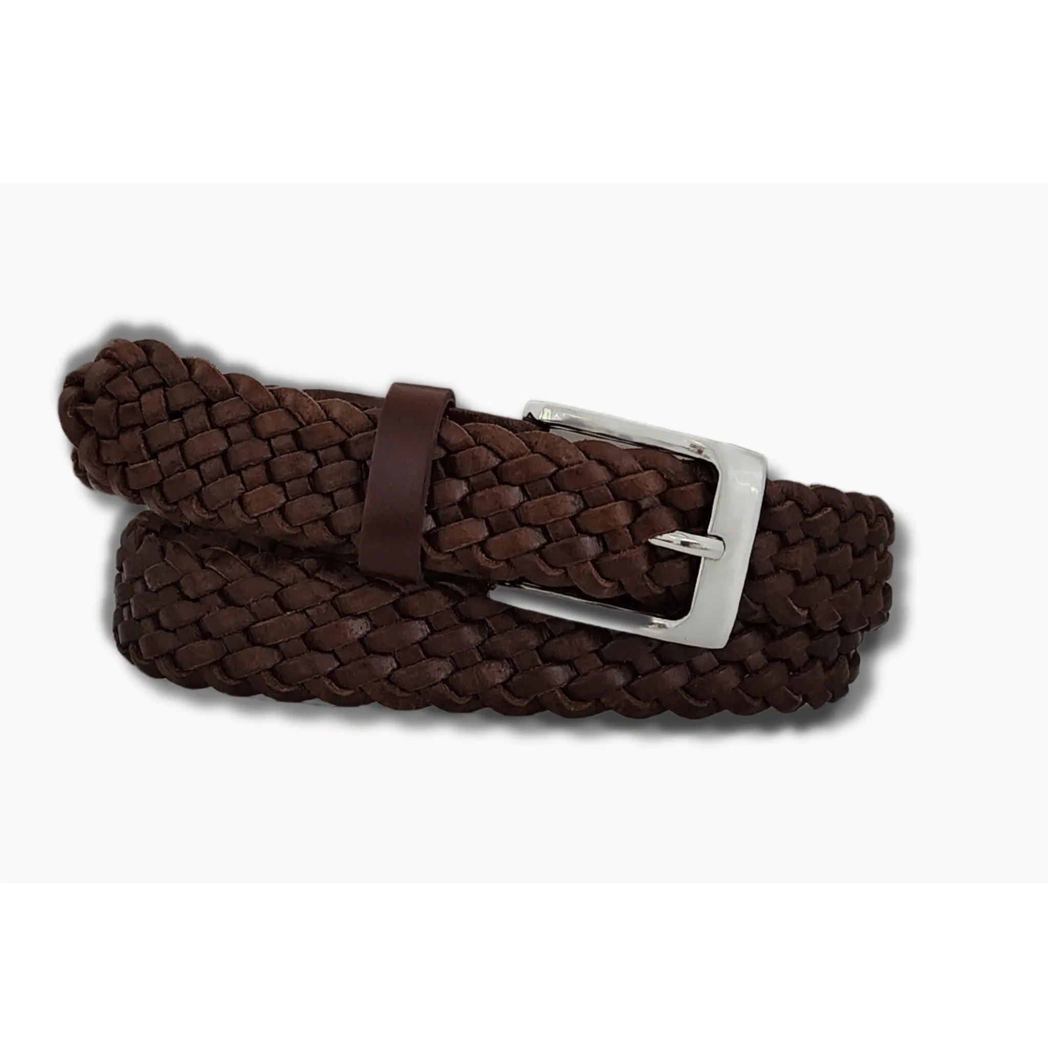 35mm | Brown | Plaited Leather Belt