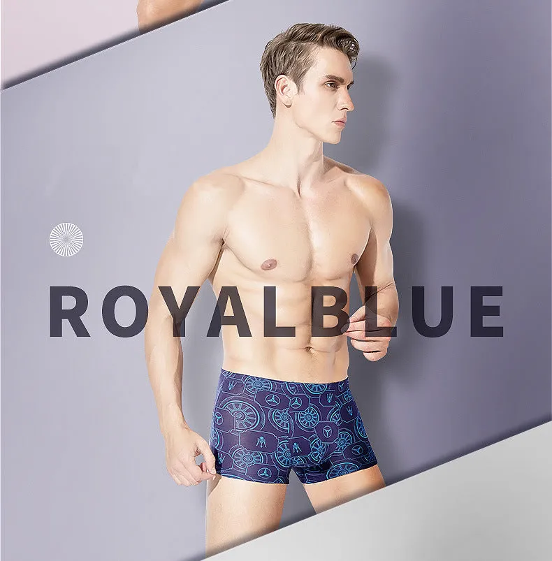 4 Pack Brand Boxer Mens Underwear U Convex Boxers Shorts Soft Male Panties Printed Breathable Underpants Trunks