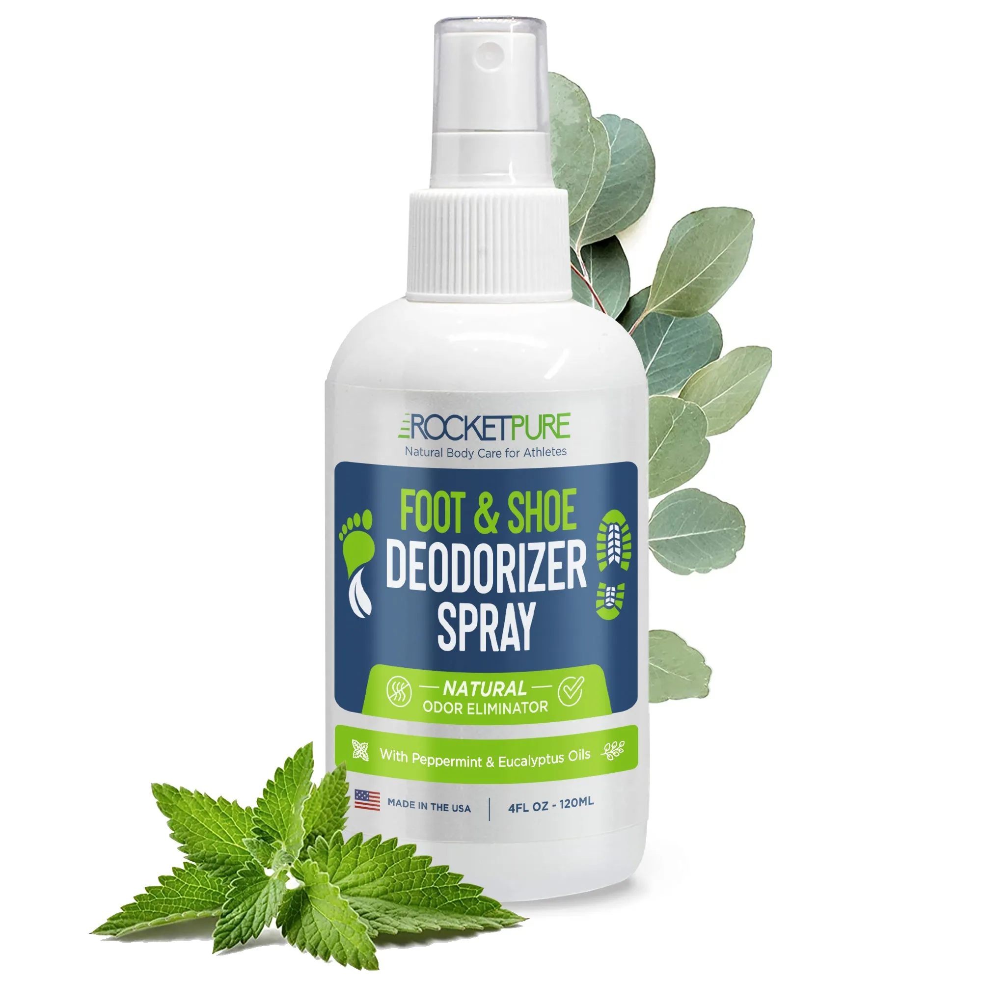 4oz Natural Foot & Shoe Deodorizer Spray - Mint