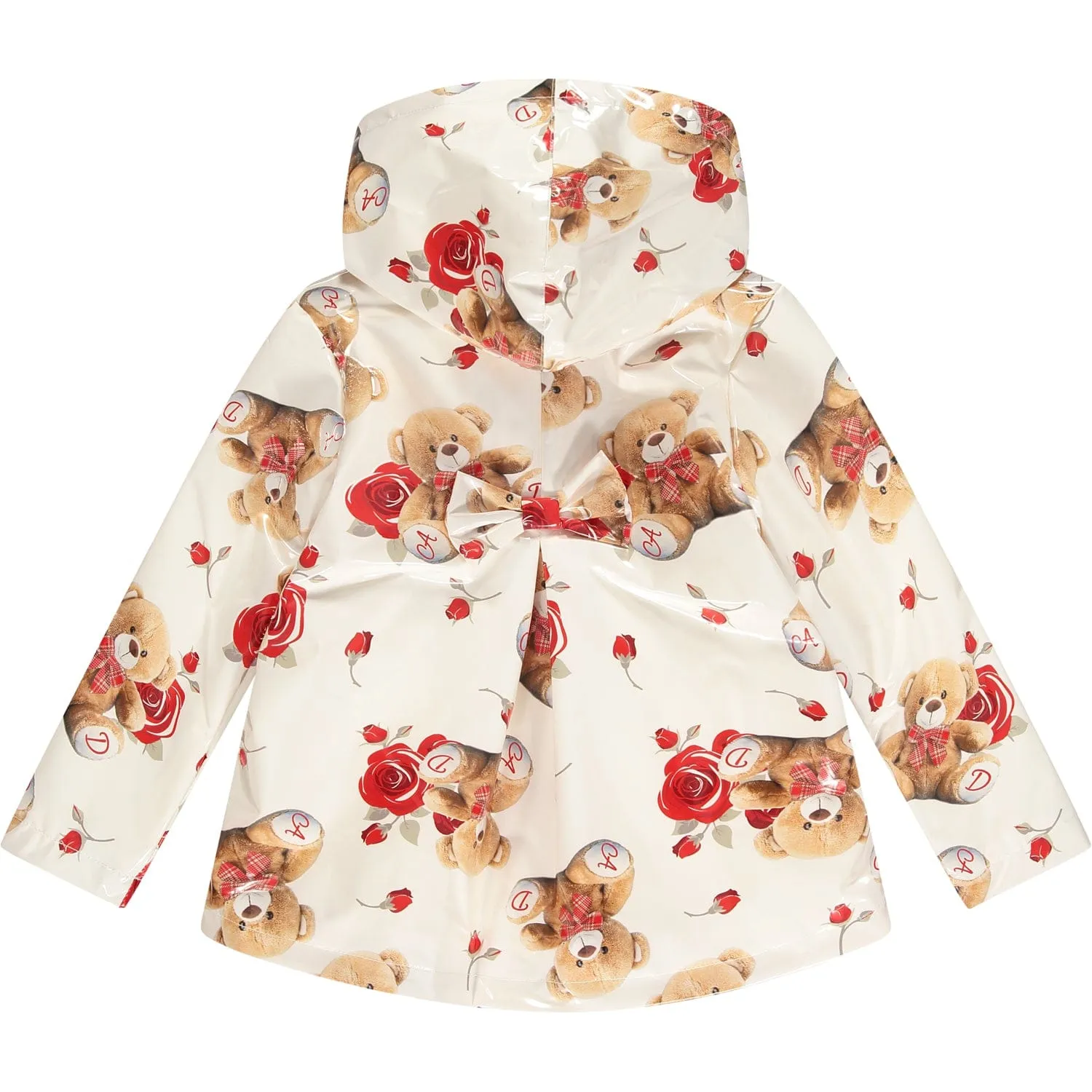 A DEE - Mabel Teddy Print Raincoat - Cream