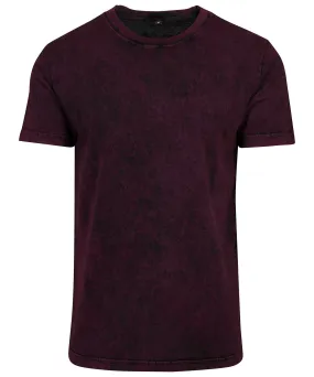 Acid washed tee | Berry/Black