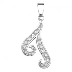 Acotis Silver Pendant Zirconia Set Initial G6128-T