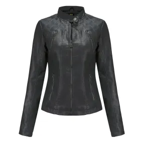 Adelija - stylish leather jacket