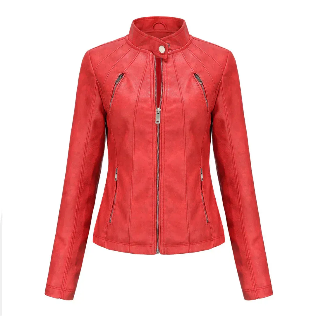 Adelija - stylish leather jacket