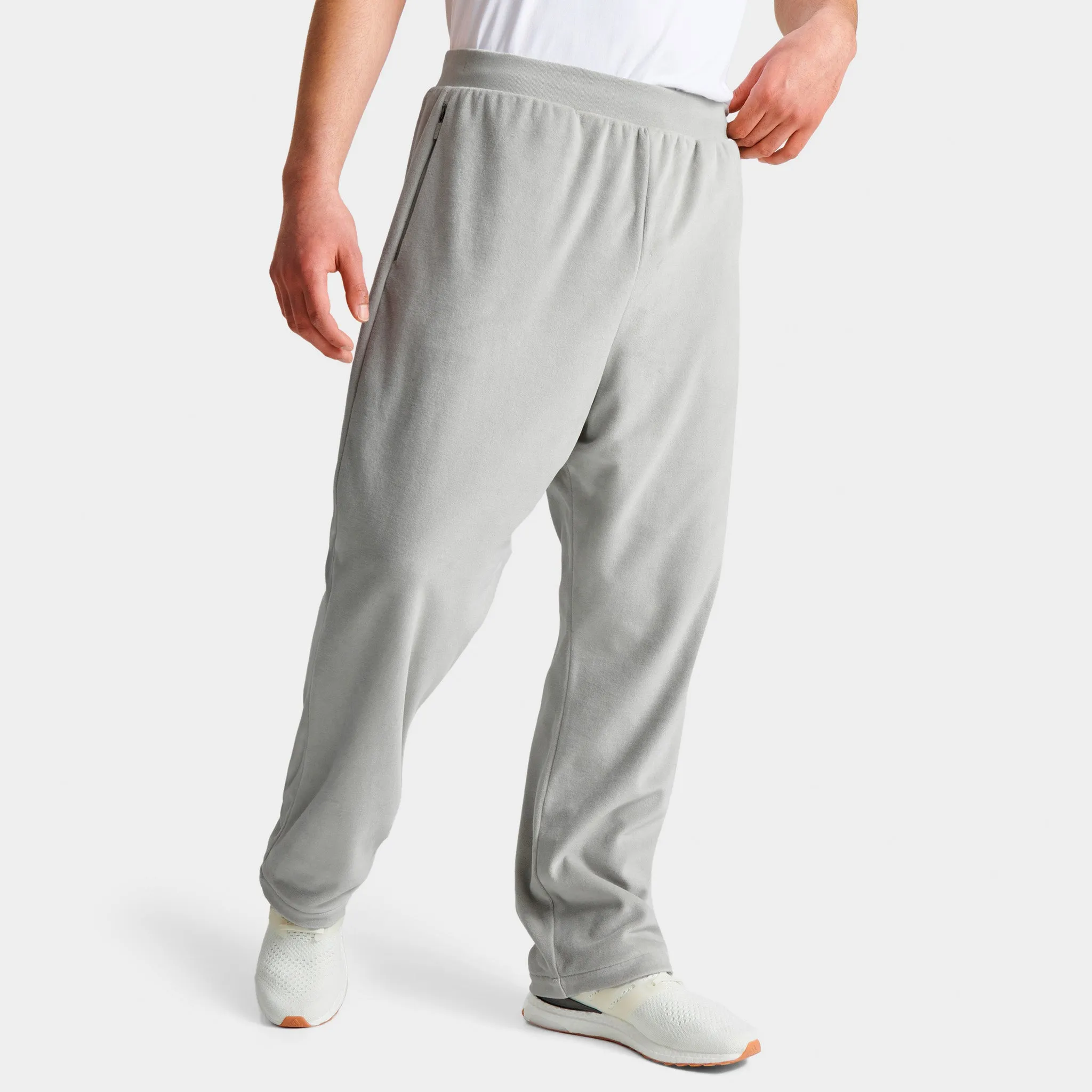 adidas Basketball Velour Pants / Metal Grey