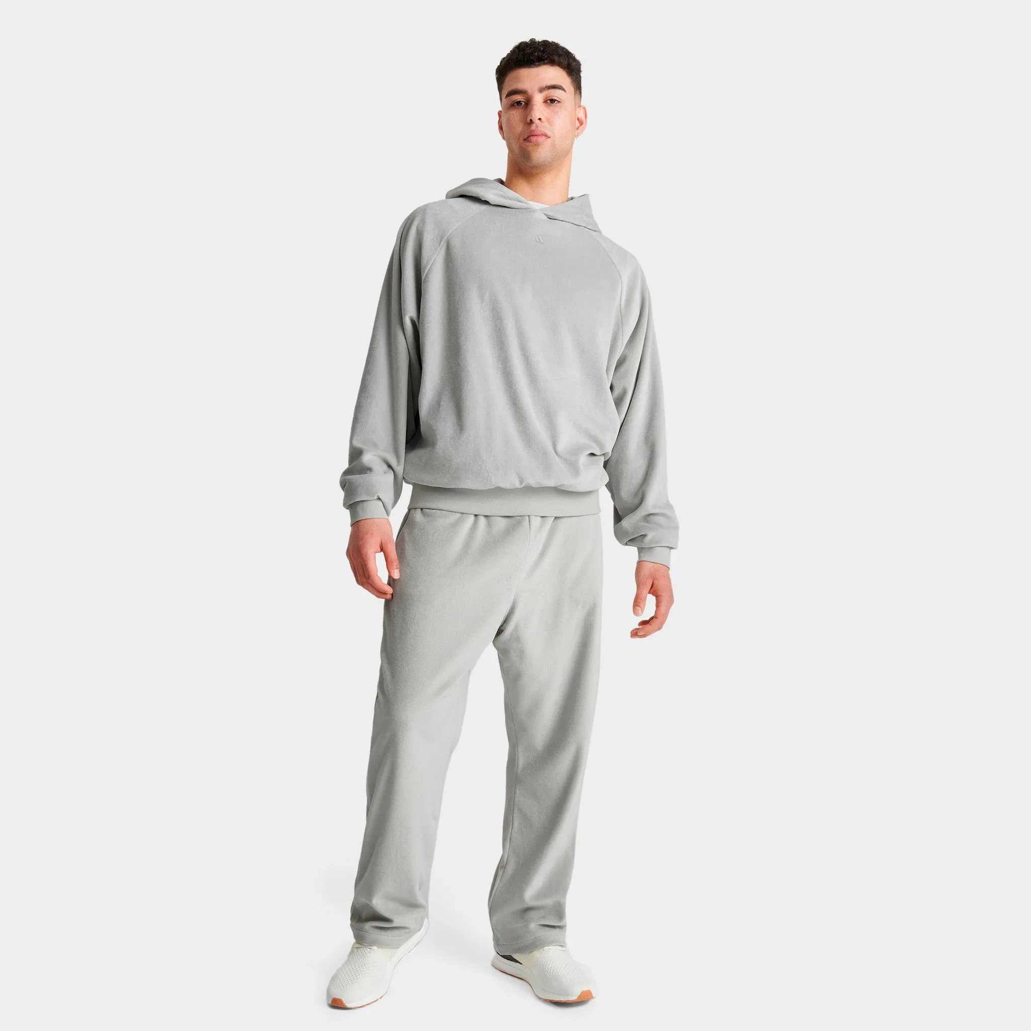 adidas Basketball Velour Pants / Metal Grey