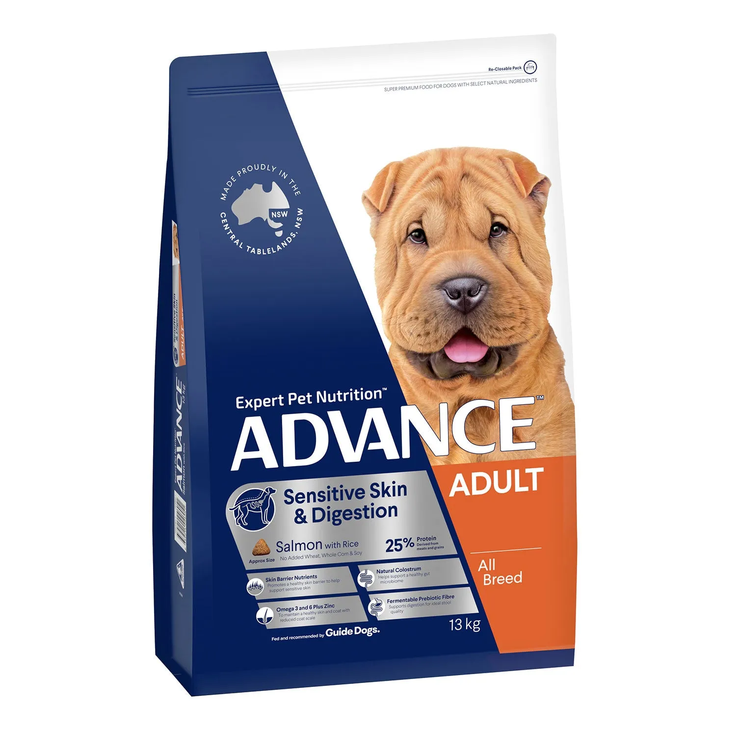 Advance All Breed Sensitive Skin & Digestion Salmon & Rice Adult Dry Dog Food 13kg