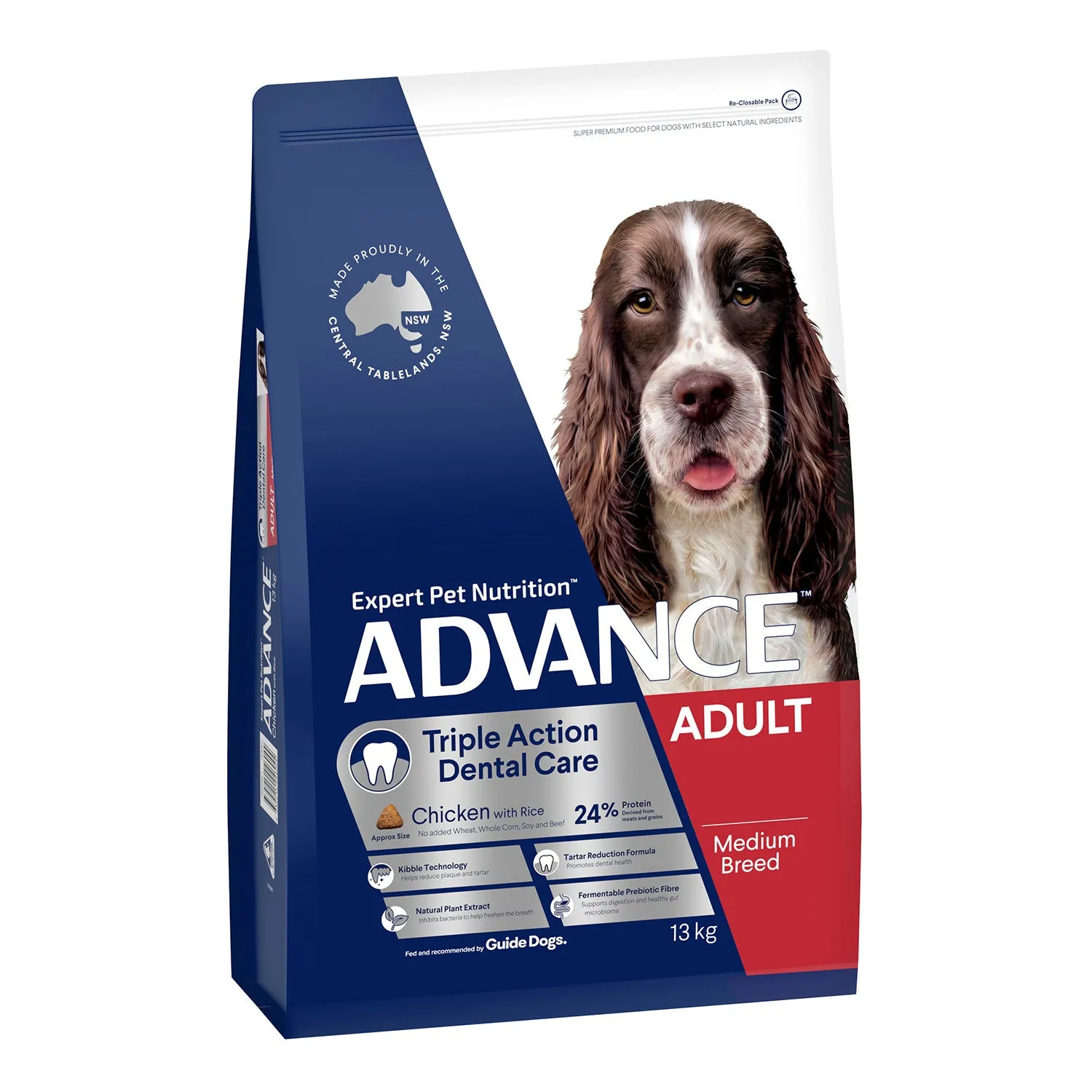 Advance Medium Breed Dental Chicken & Rice Adult Dry Dog Food 13kg