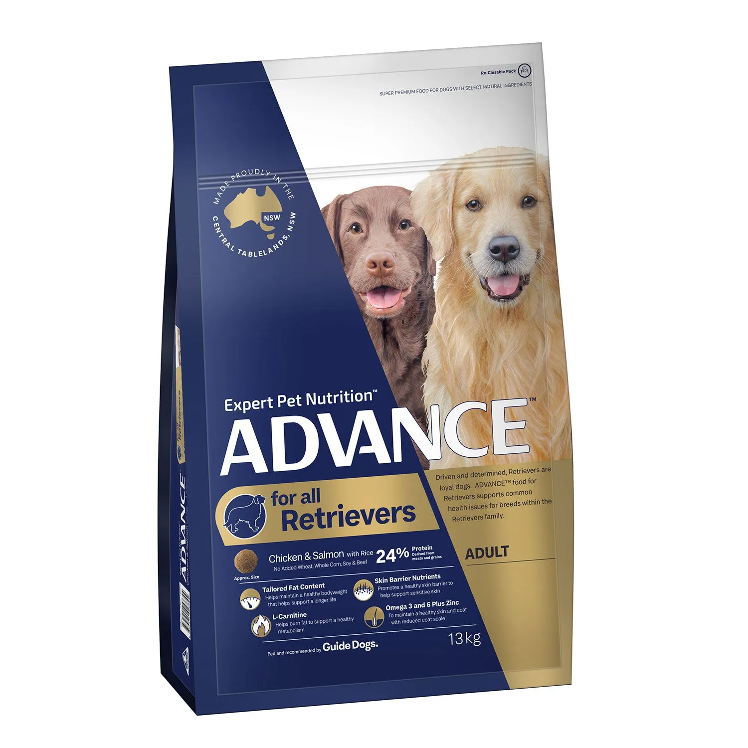 Advance Retrievers Chicken, Salmon & Rice Adult Dry Dog Food 13kg