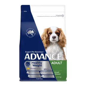 Advance Small Breed Healthy Weight Chicken & Rice Adult Dry Dog Food 2.5kg