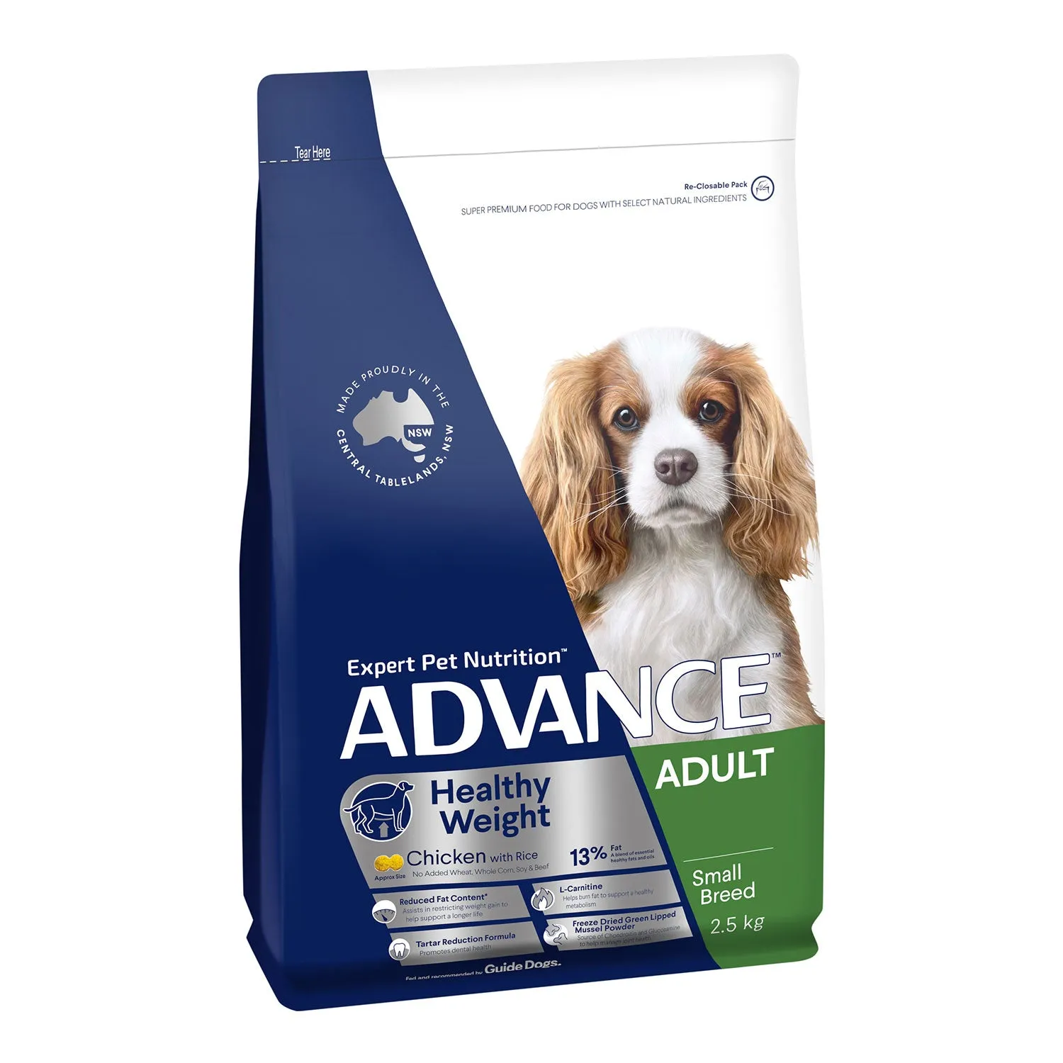 Advance Small Breed Healthy Weight Chicken & Rice Adult Dry Dog Food 2.5kg