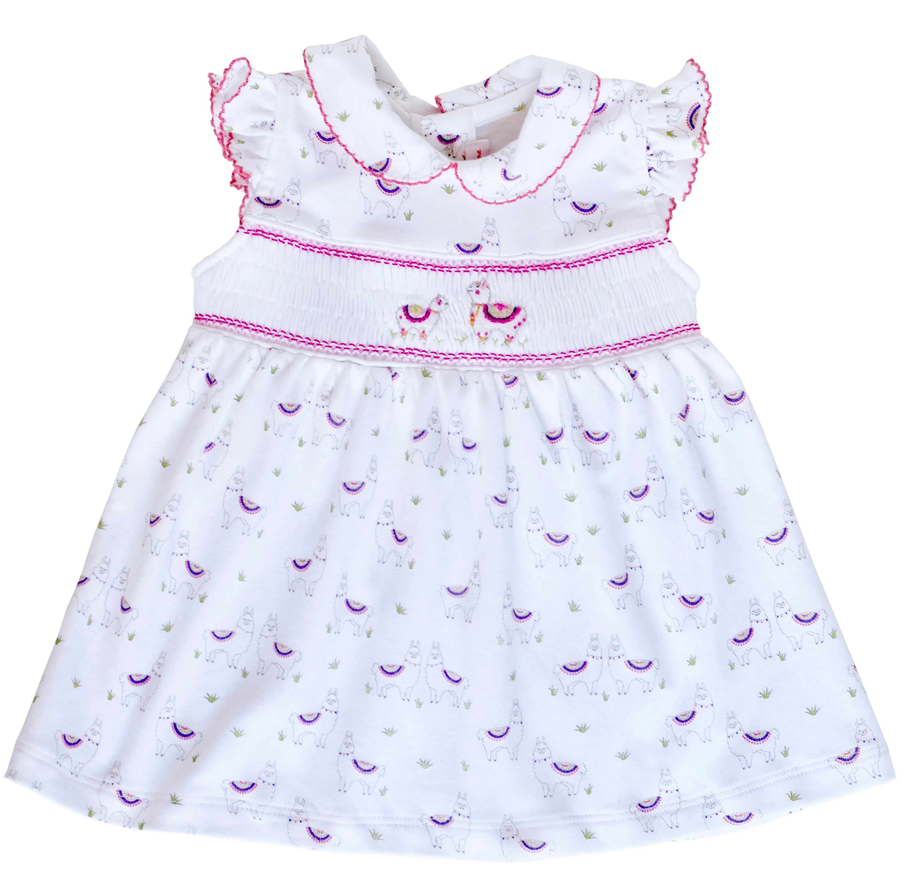 Alex the Alpaca Smocked Dress