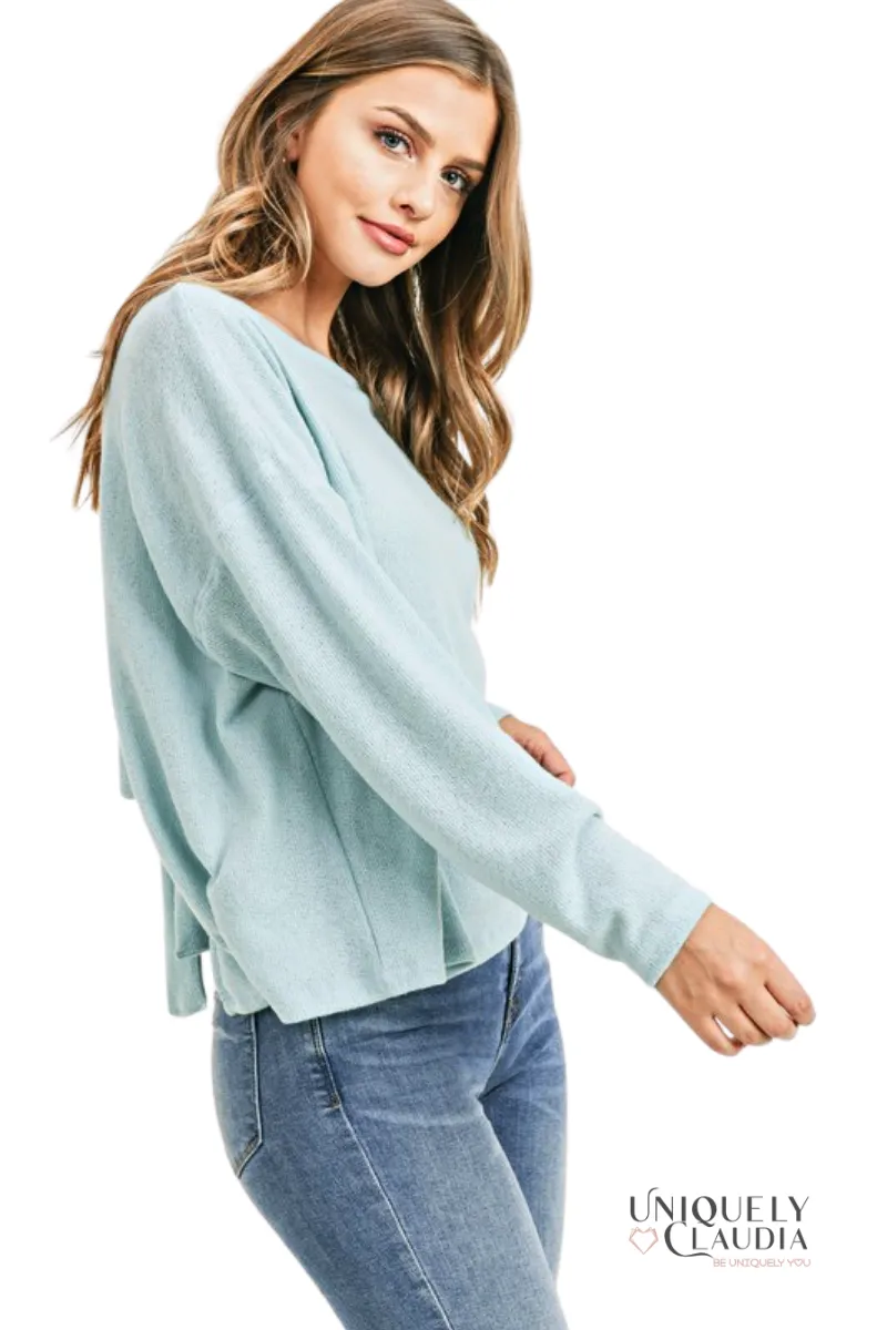 Alexia Pullover Open-Back Sweater