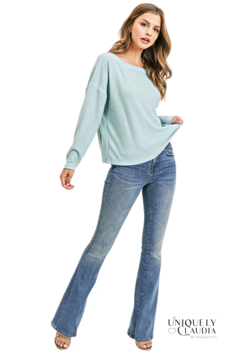 Alexia Pullover Open-Back Sweater