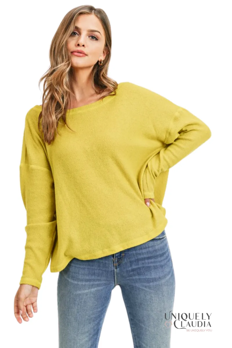 Alexia Pullover Open-Back Sweater