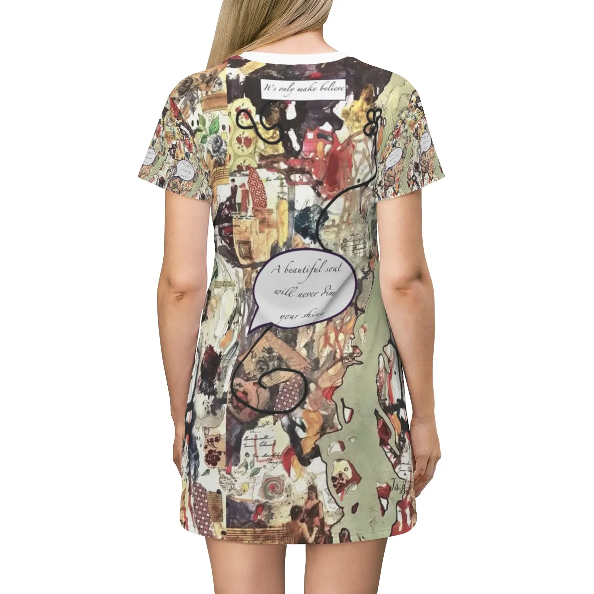 All Over Print T-Shirt Dress BEAUTIFUL SOUL