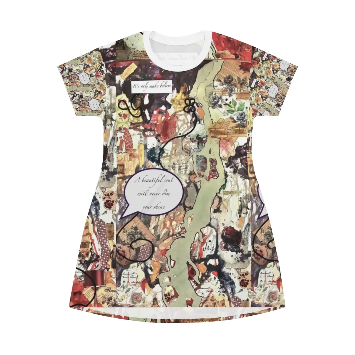 All Over Print T-Shirt Dress BEAUTIFUL SOUL