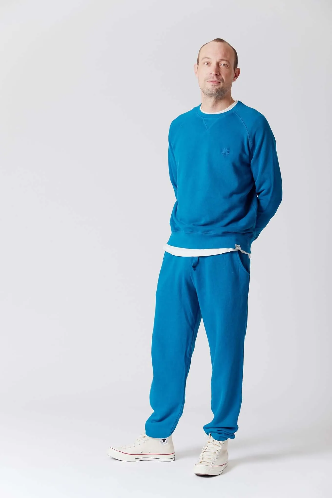 ANTON - Organic Cotton Sweat Teal Blue