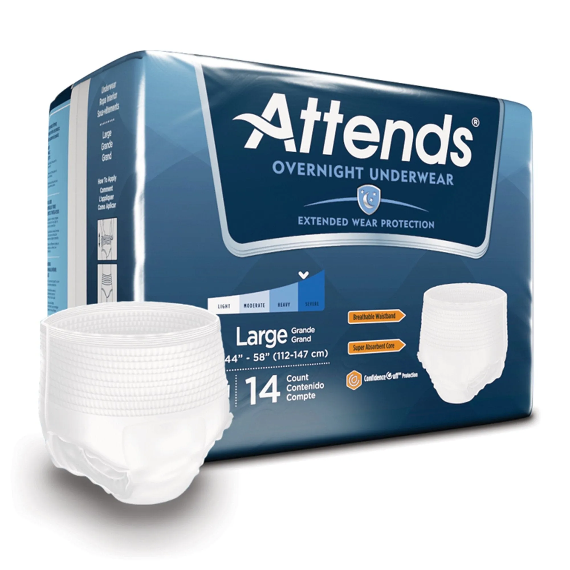 Attends Overnight Underwear with Extended Wear Protection