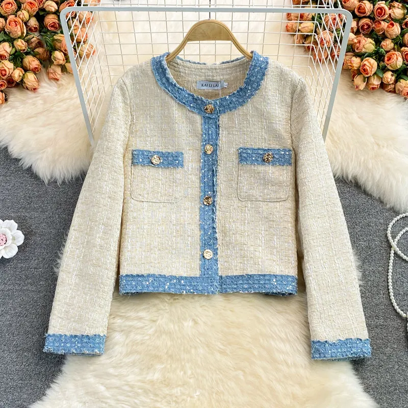 Autumn and winter new style celebrity small fragrance coat female  1662