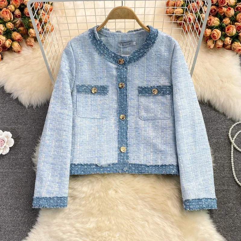 Autumn and winter new style celebrity small fragrance coat female  1662