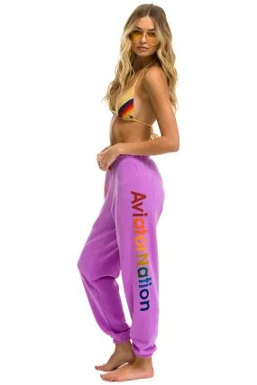 AVIATOR NATION MIAMI SWEATPANTS - NEON PURPLE