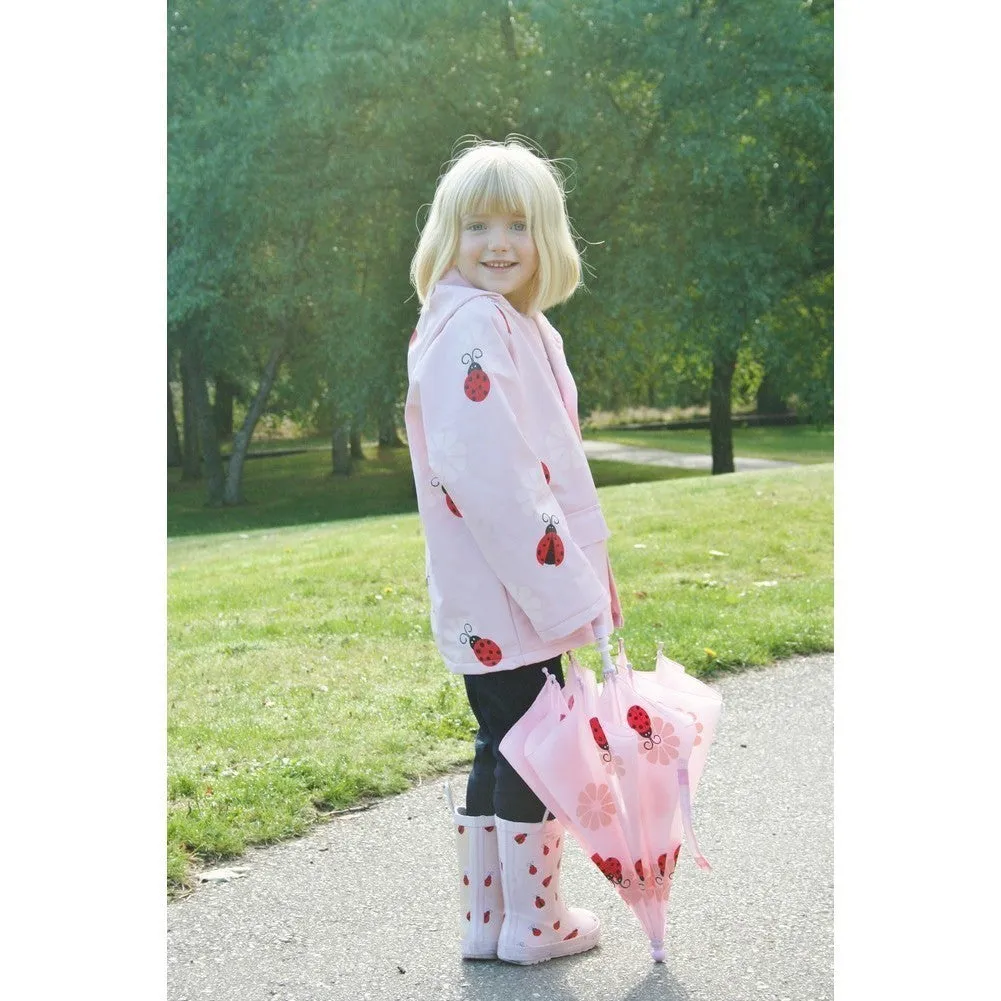 Baby Girls Pink Lady Bug Rain Coat 1T