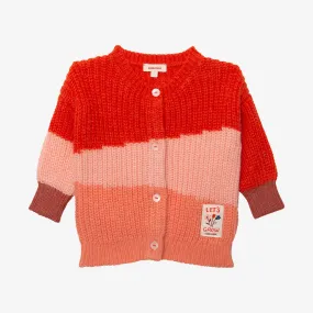 Baby girls' red cardigan