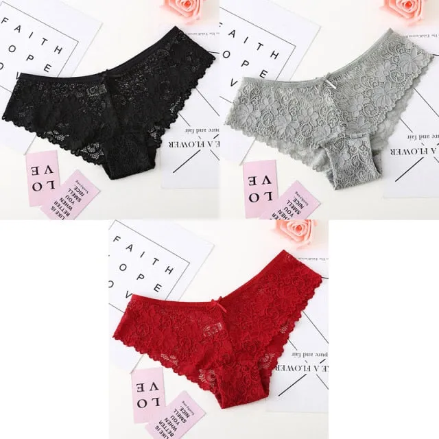 Bannirou Lace Brazilian Panties (3 pack)