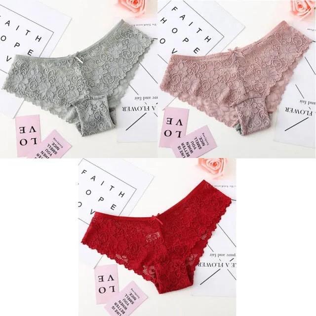 Bannirou Lace Brazilian Panties (3 pack)