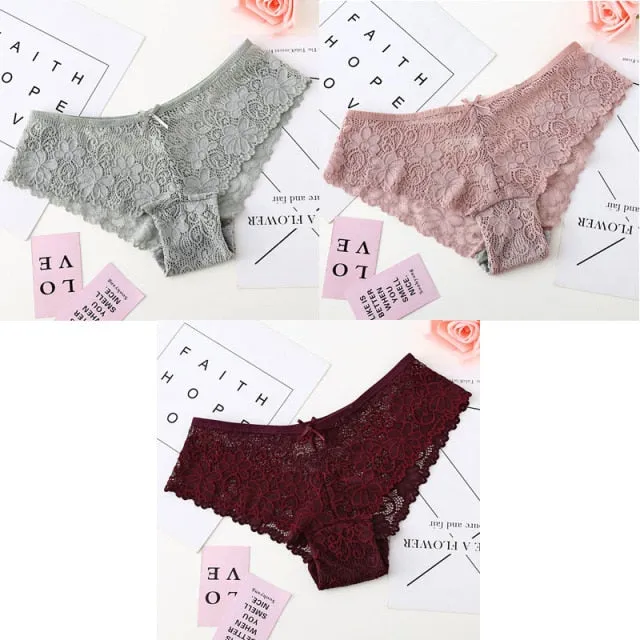 Bannirou Lace Brazilian Panties (3 pack)