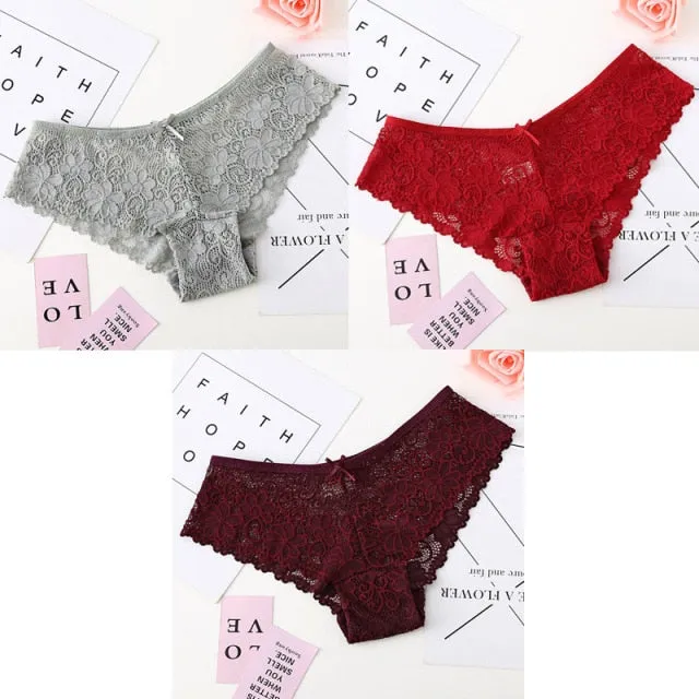 Bannirou Lace Brazilian Panties (3 pack)