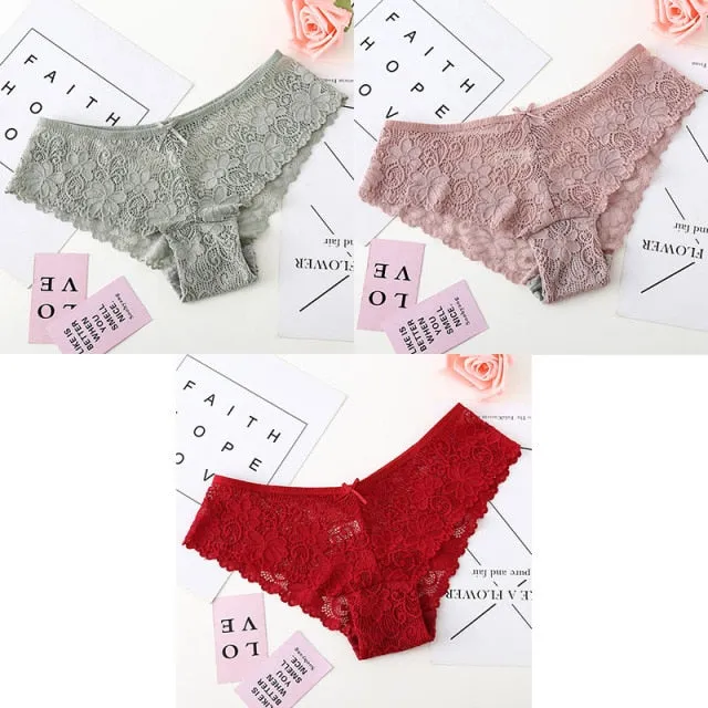 Bannirou Lace Brazilian Panties (3 pack)