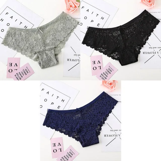 Bannirou Lace Brazilian Panties (3 pack)