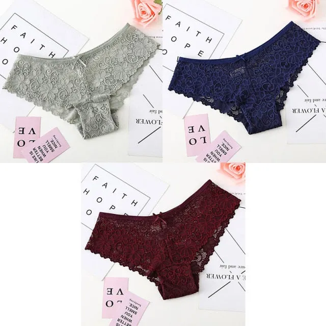 Bannirou Lace Brazilian Panties (3 pack)