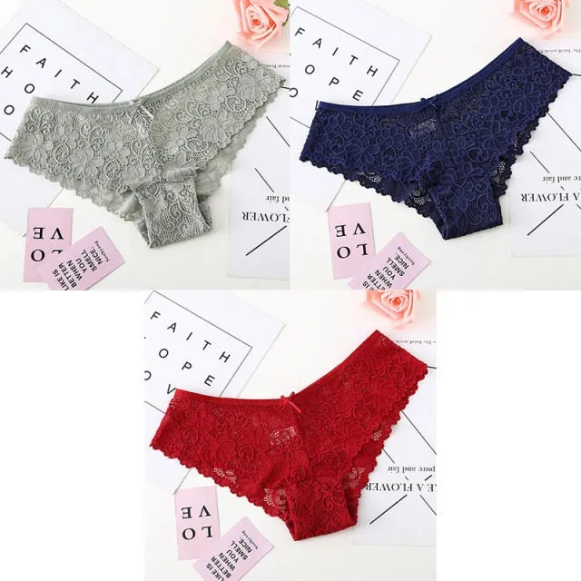 Bannirou Lace Brazilian Panties (3 pack)