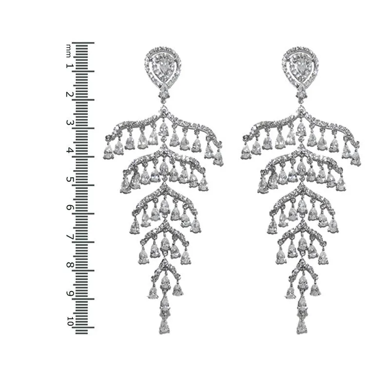 Belem Cascade Drops Chandelier Earrings | 102mm