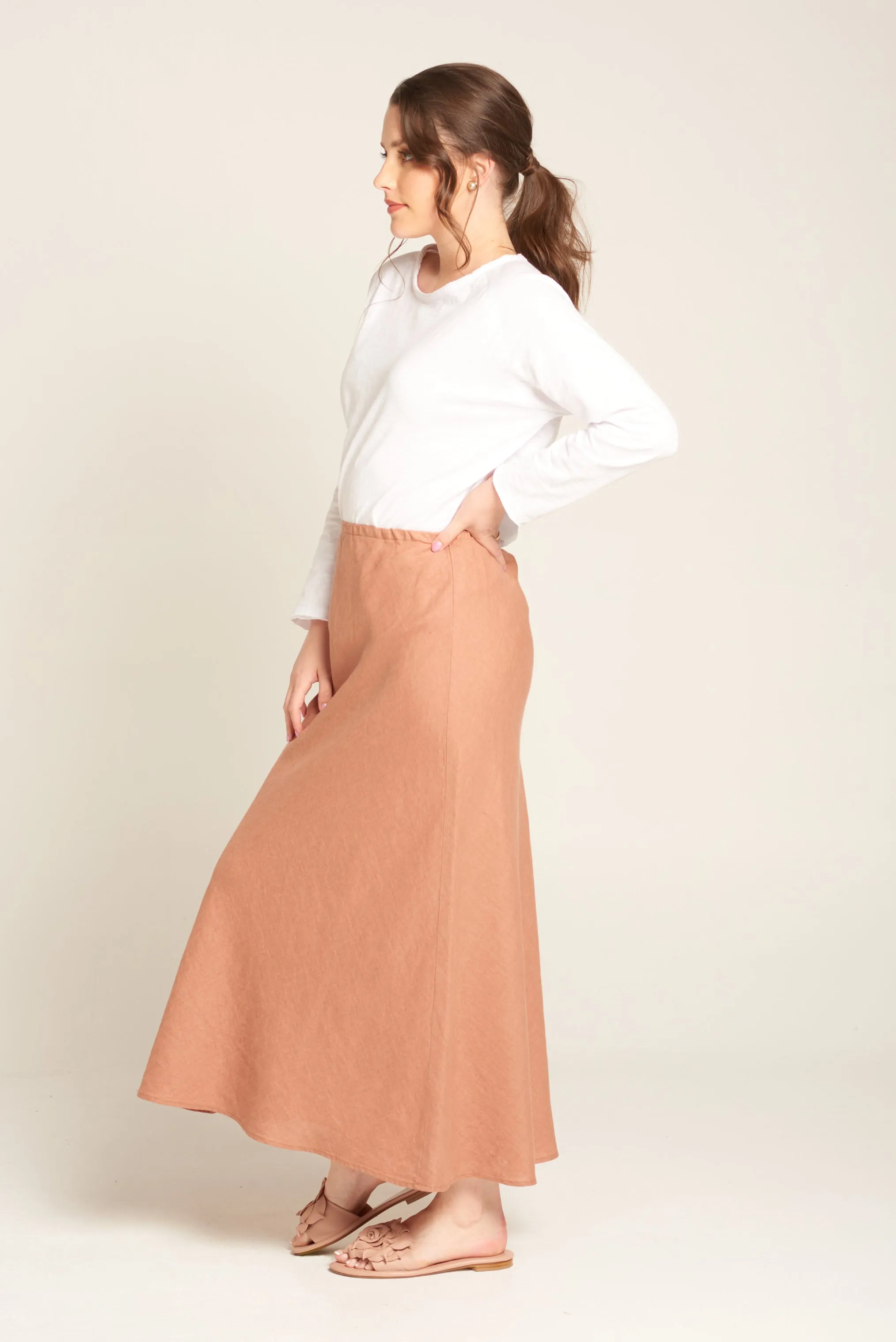 Bias Cut Skirt Brick