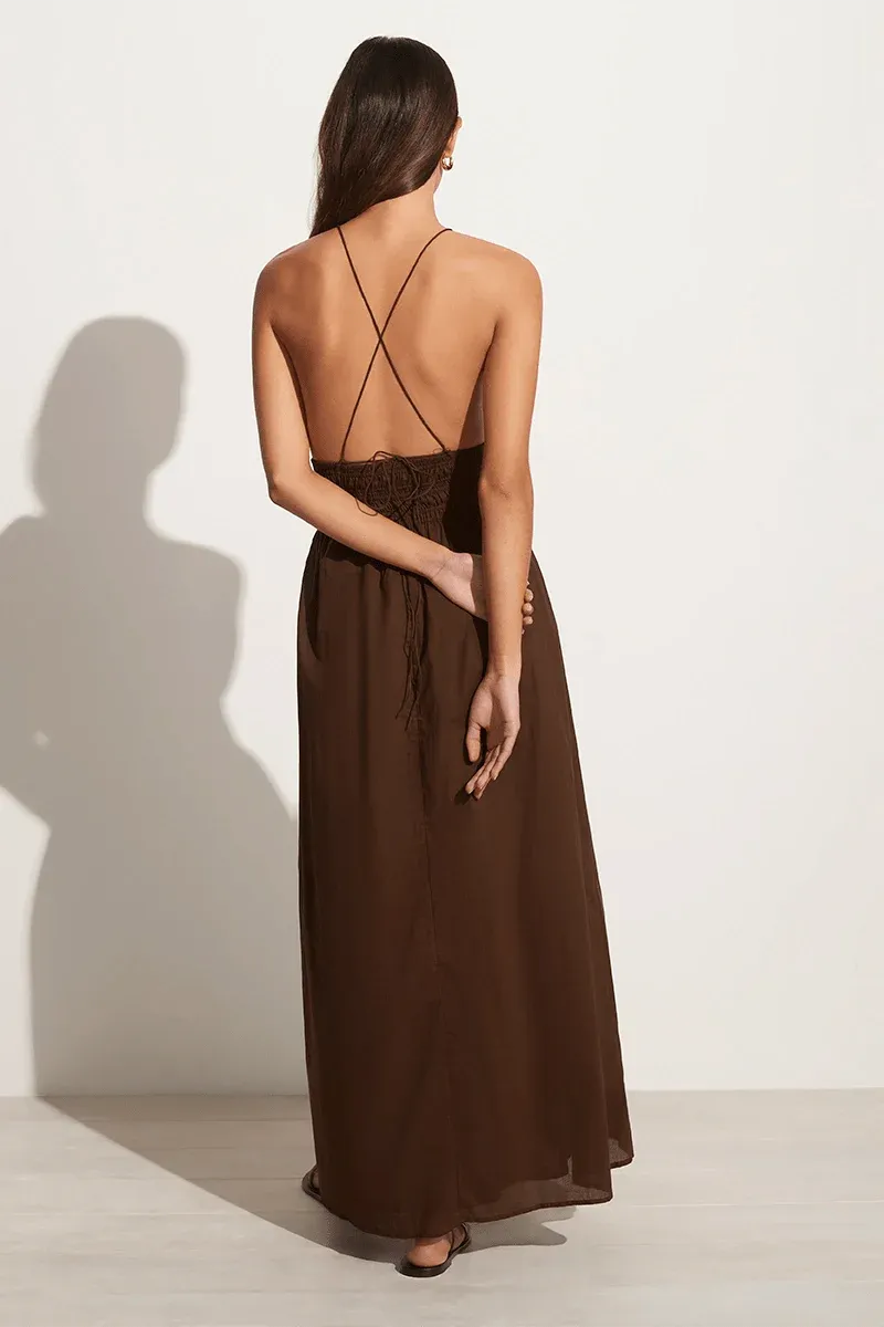 Bisetta Maxi Dress - Chocolate