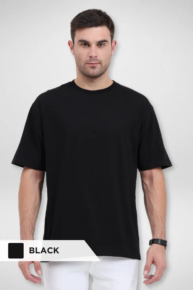 Black and Red Oversized T-Shirts Combo for Men