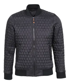 Black - Quilted flight jacket