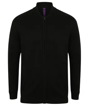 Black - Unisex zip-through cardigan