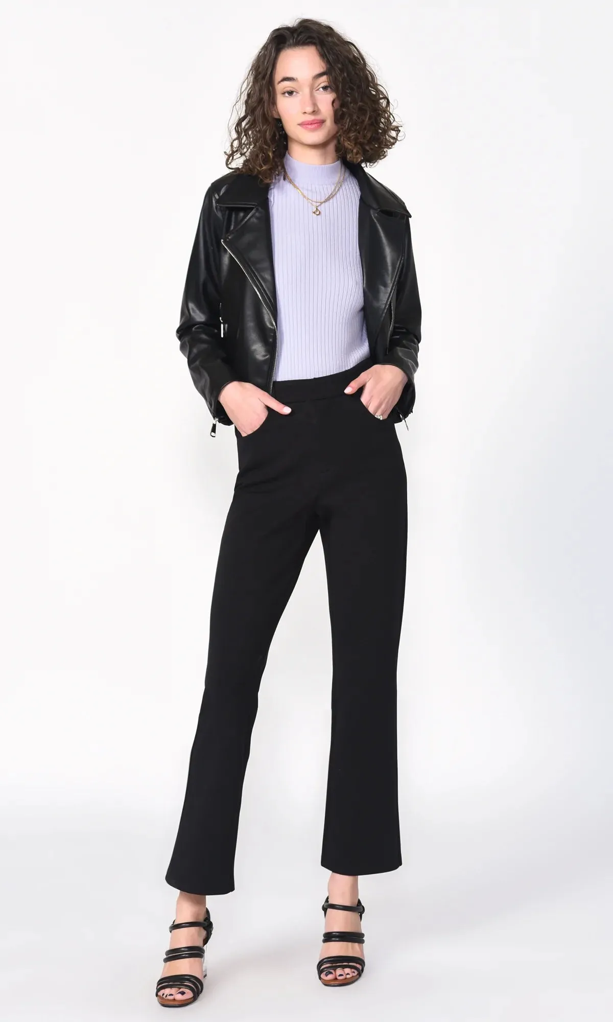 Black Vegan Leather Jen Moto Jacket