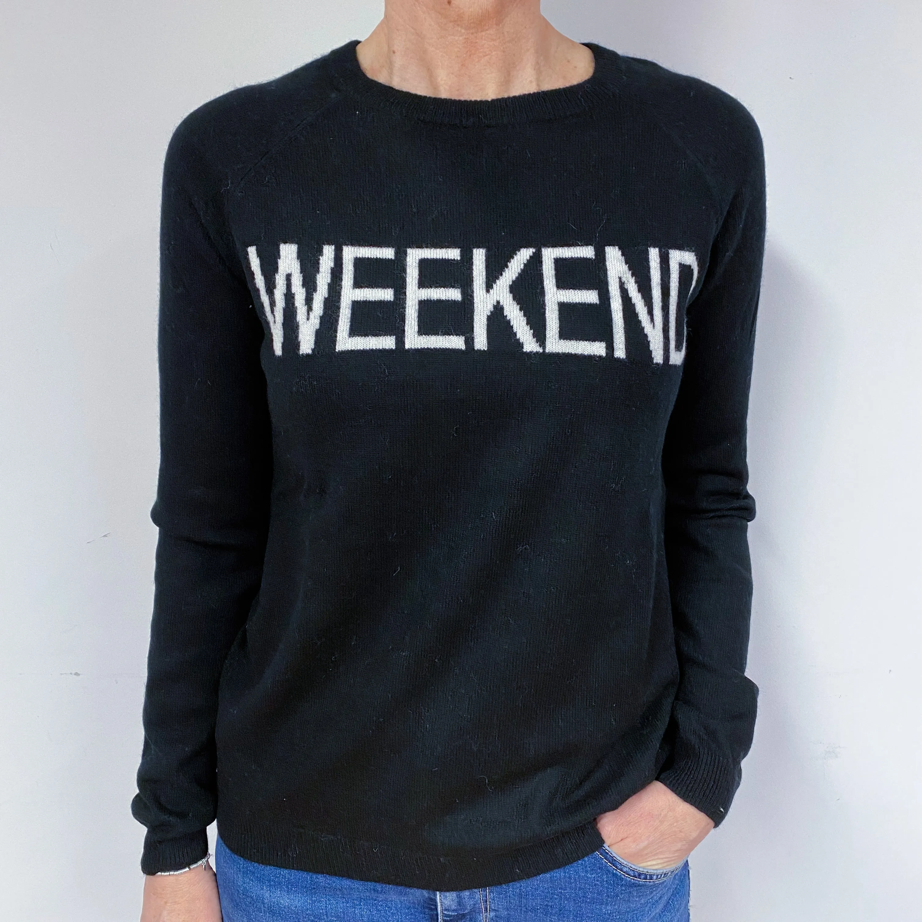 Black “Weekend” Cashmere Crew Neck Jumper Medium