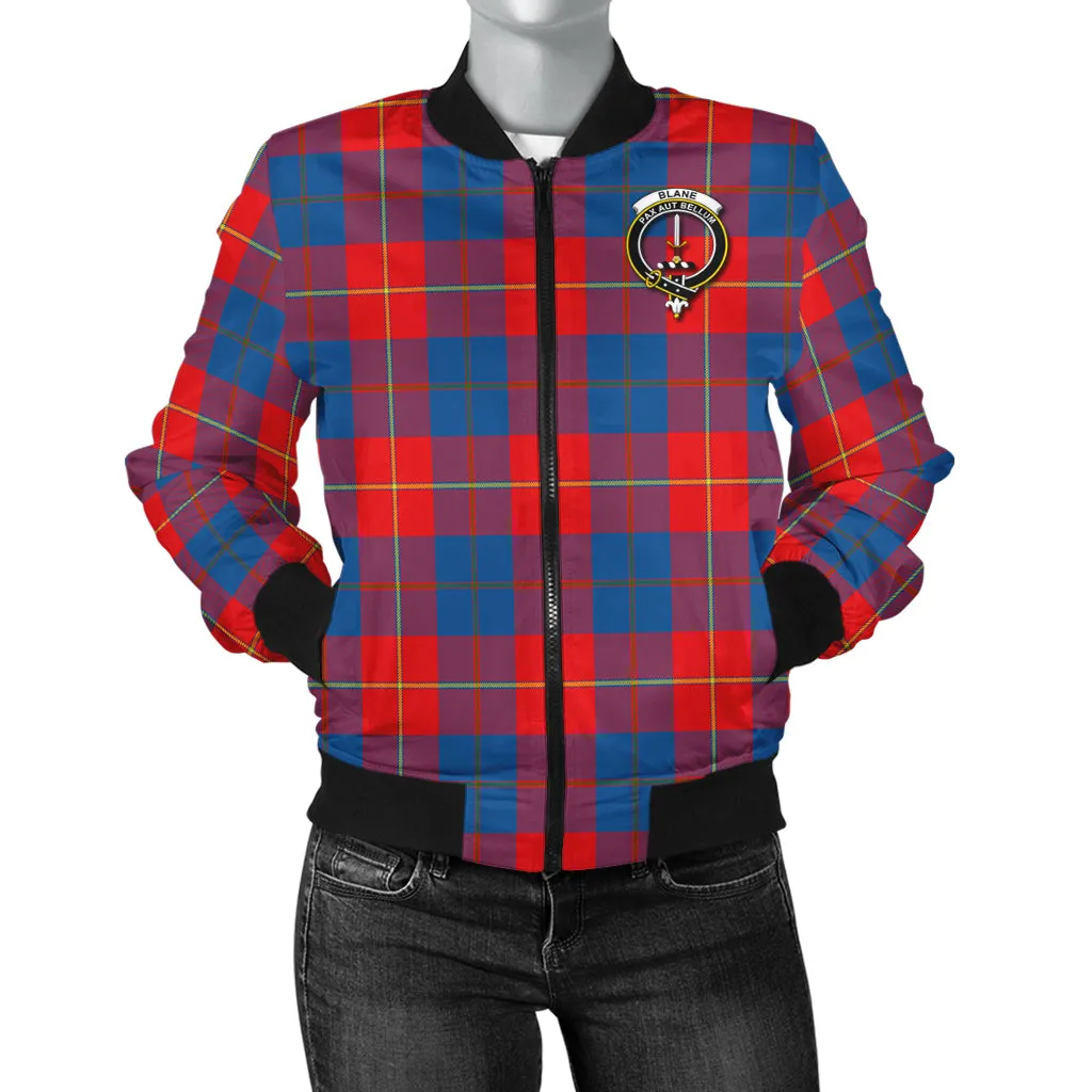 Blane Tartan Bomber Jacket with Family Crest