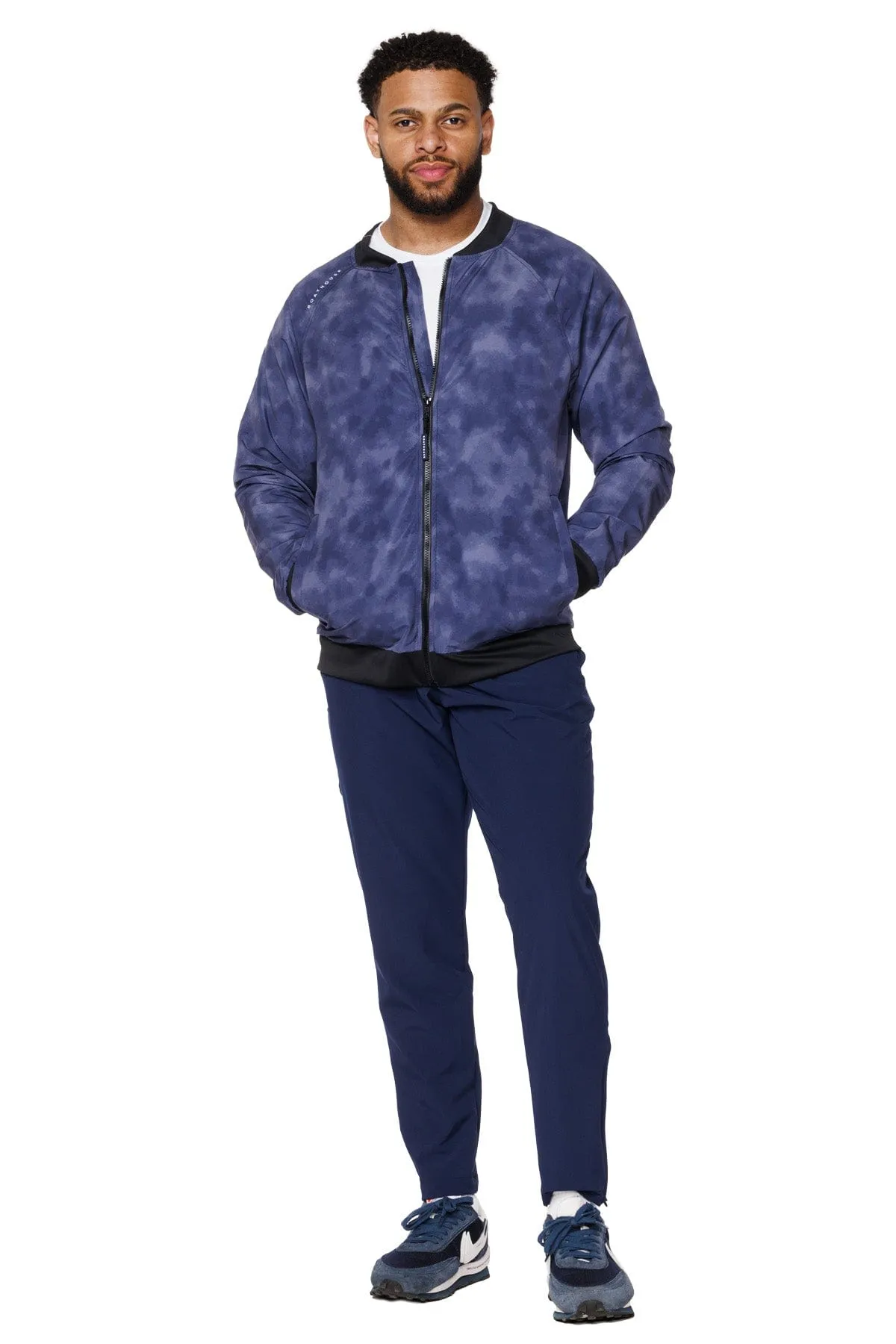 BOATHOUSE Denim Wash Aviator Bomber Jacket