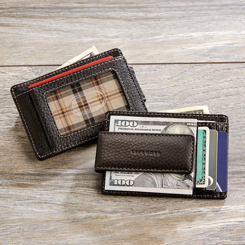 Bomber Jacket RFID Money Clip Card Wallet