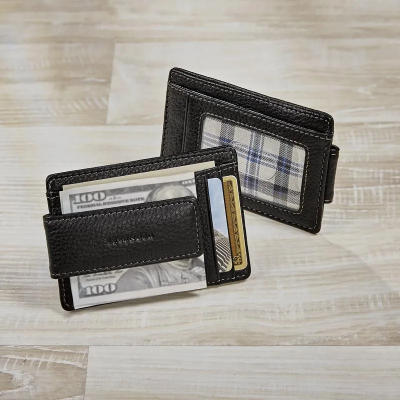 Bomber Jacket RFID Money Clip Card Wallet